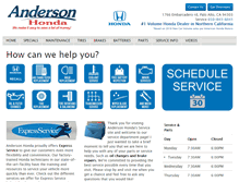 Tablet Screenshot of andersondirectservice.com